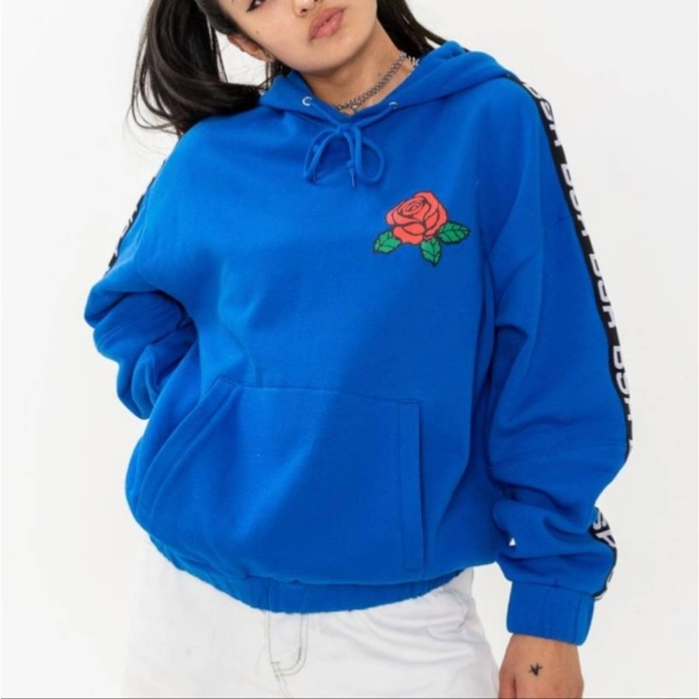 BSR By Samii Ryan Know Ya Worth Royal Blue Hoodie Size M